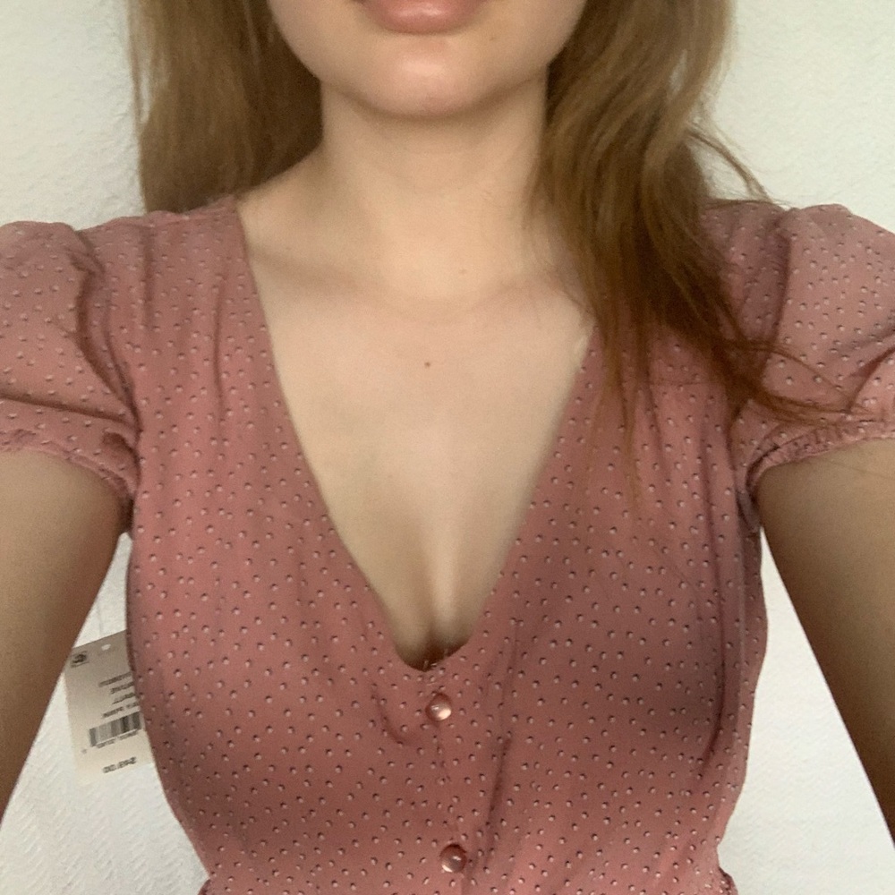 vintage pink flowy mini dress NWT size small